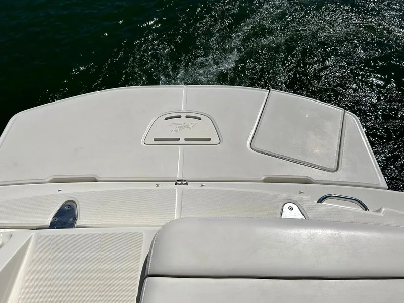 Slide: The Image of 2008 Sea Ray 290 Sundeck swim platform with water in the background. - 20