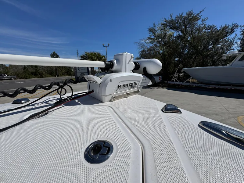 Slide: The Image of 2017 Everglades 273 Center Console with Minn Kota trolling motor on deck. - 25