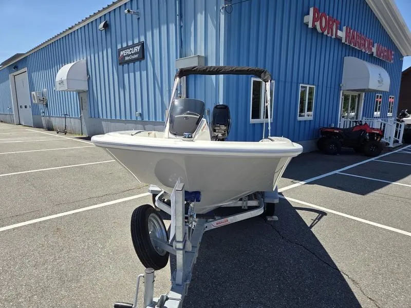 Slide: The Image of 2025 Boston Whaler 130 Super Sport on trailer at Port Harbor Marine. - 5