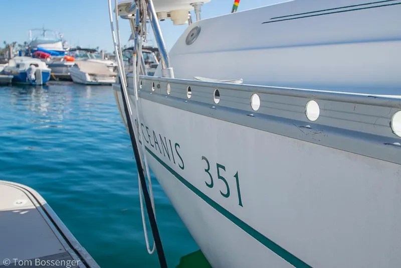 Slide: The Image of Beneteau Oceanis 35.1 sailboat docked in marina, 1995 model, sunny day. - 3