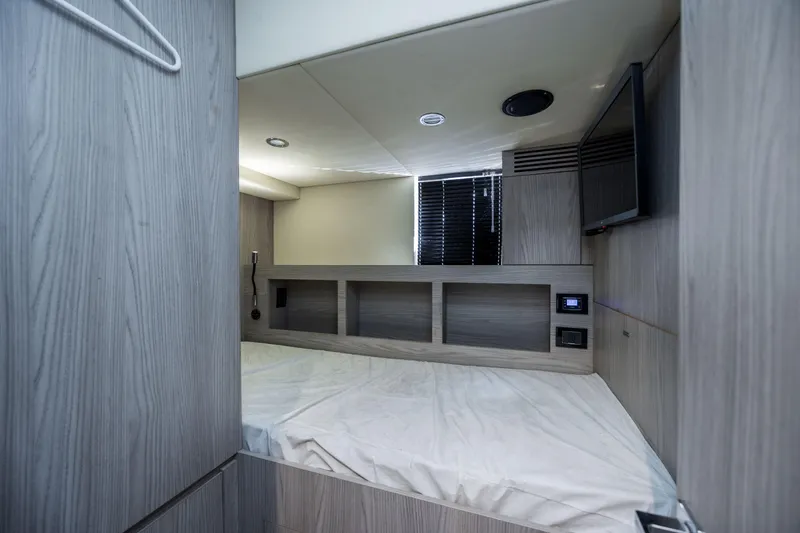 Slide: The Image of Luxurious cabin interior of 2021 Azimut 72 yacht with modern amenities. - 27