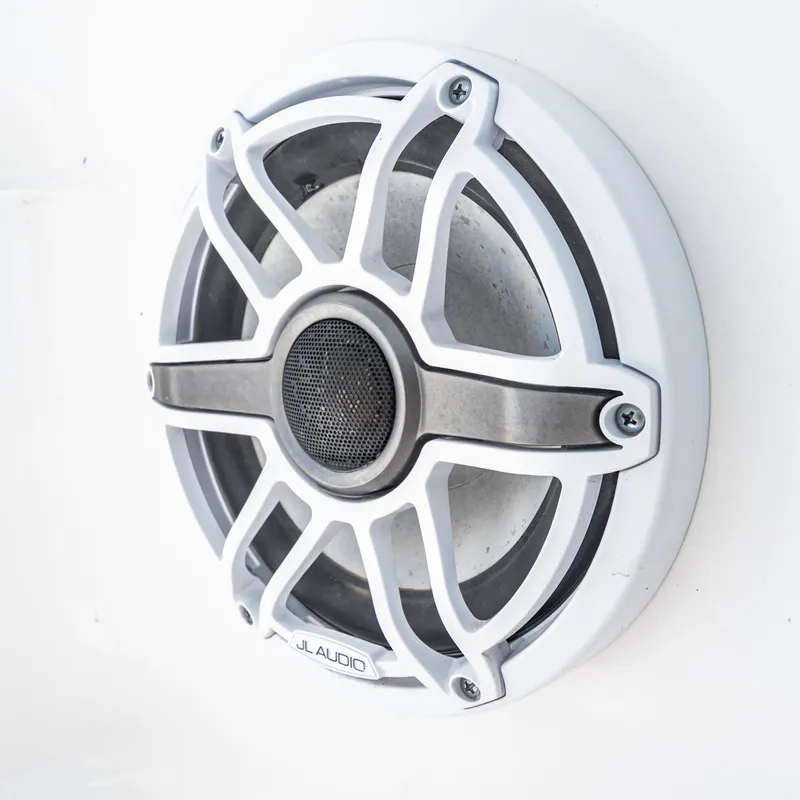 Slide: The Image of White JL Audio speaker on 2022 Caymas 26 HB boat. - 18