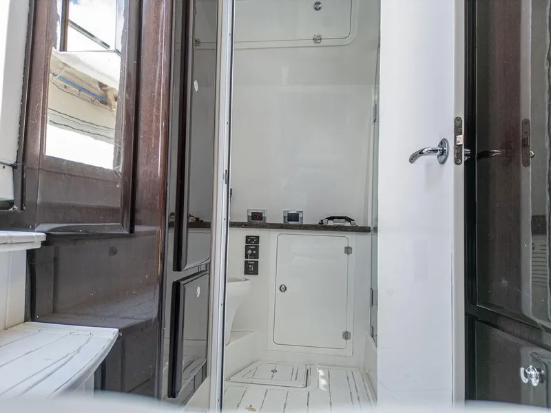 Slide: The Image of Interior of 2020 HCB 53 Sueños yacht, featuring sleek cabinetry and modern design elements. - 40