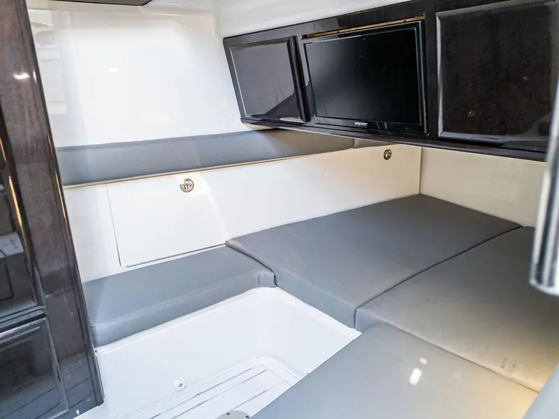 Slide: The Image of Interior cabin of 2020 HCB 53 Sueños with seating and TV. - 41