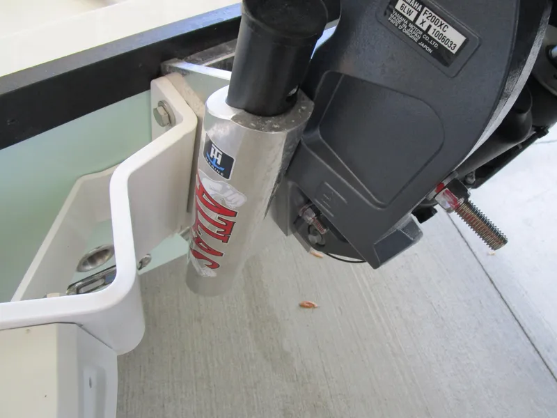 Slide: The Image of Close-up of Pathfinder TRS 2200 boat engine component, 2025 model. - 4