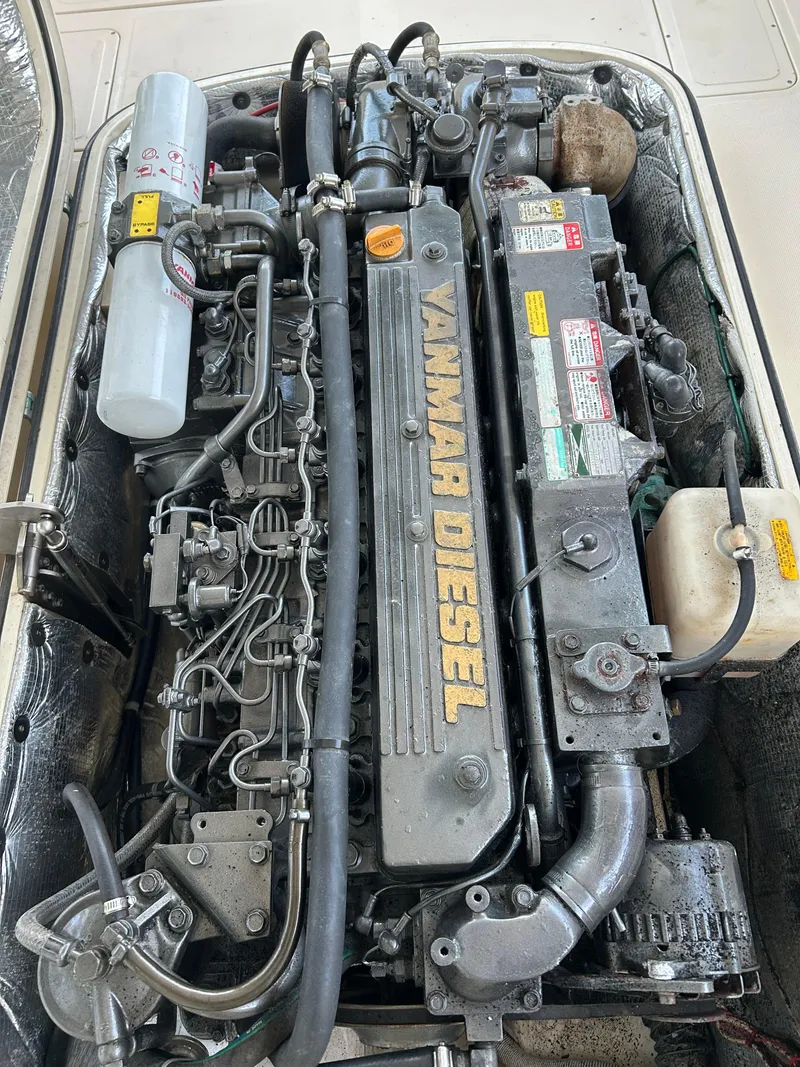 Slide: The Image of Yanmar diesel engine in a 2001 Hinckley Classic 36 Picnic Boat. - 15