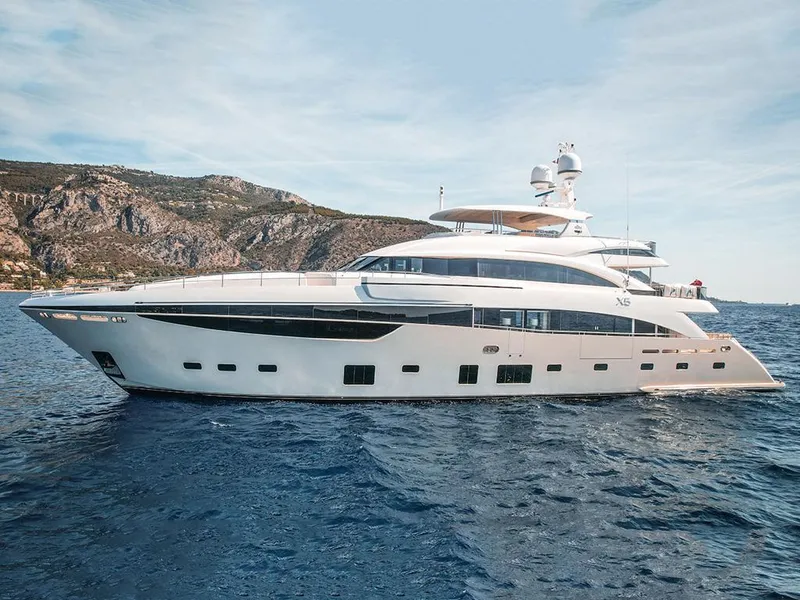 Slide: The Image of Luxurious 2026 33rd Strike Group model1123 yacht cruising near scenic coastline - 2