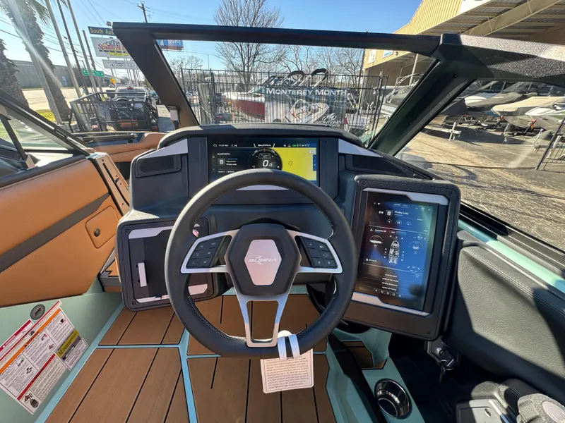 Slide: The Image of 2025 Supra SL 450 dashboard with advanced digital displays and modern steering wheel design. - 37