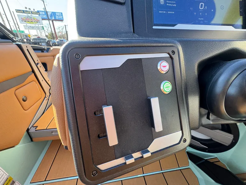 Slide: The Image of 2025 Supra SL 450 dashboard with modern controls and digital display. - 43