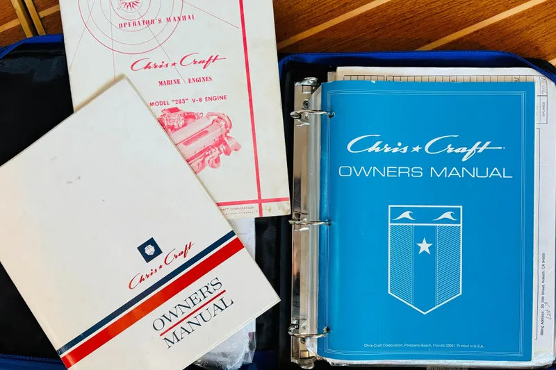 Slide: The Image of Chris-Craft 38 Constellation 1965 owner's manuals and engine operation guides. - 37
