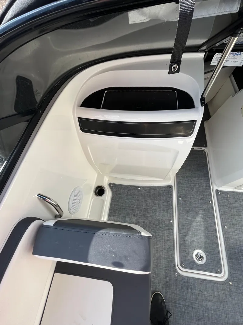 Slide: The Image of 2023 Bayliner VR4 Bowrider OB interior with sleek seating and modern design. - 33