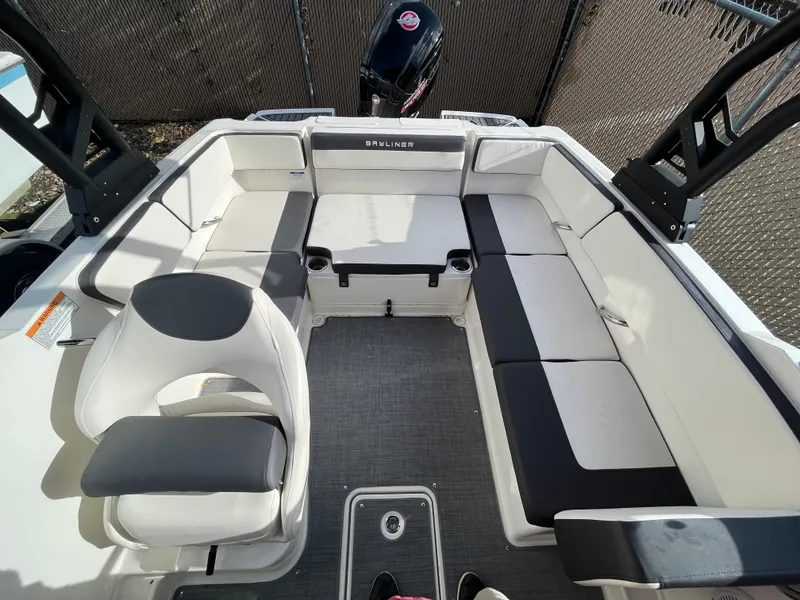 Slide: The Image of 2023 Bayliner VR4 Bowrider OB interior with spacious seating and modern design. - 34