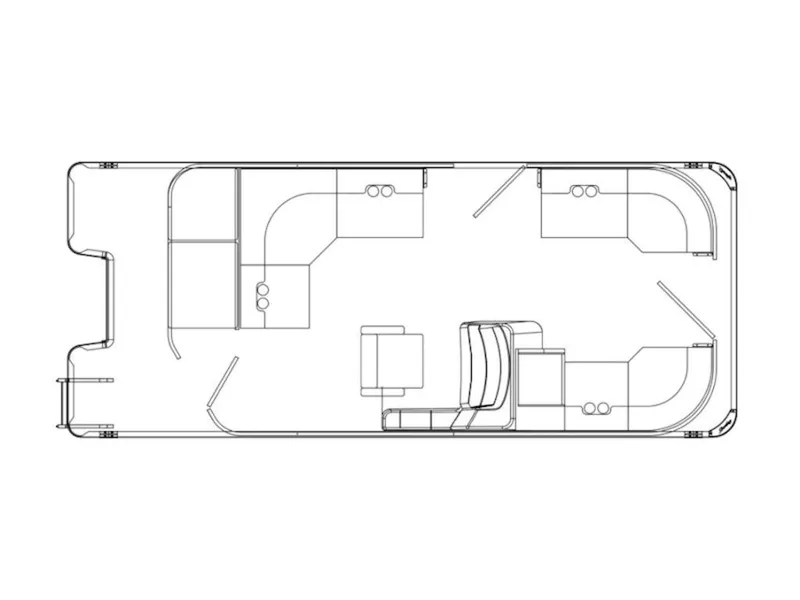 Slide: The Image of 2025 Bentley Pontoons 200 CRUISE floor plan, showcasing seating and layout design. - 39