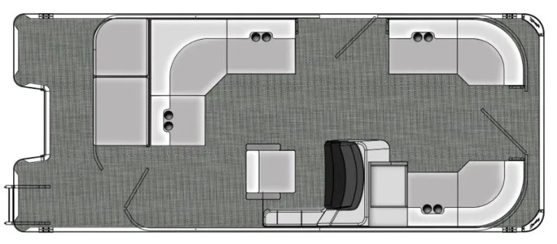 Slide: The Image of 2025 Bentley Pontoons 200 CRUISE floor plan with seating and helm layout. - 40