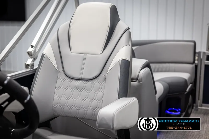 Slide: The Image of Luxurious seating on 2025 Avalon LSZ Entertainer boat, featuring modern design and comfort. - 33