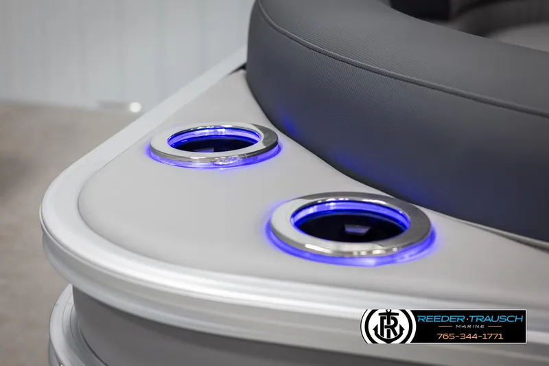 Slide: The Image of Cup holders with blue LED lights on Avalon LSZ Entertainer 2025 boat. - 40