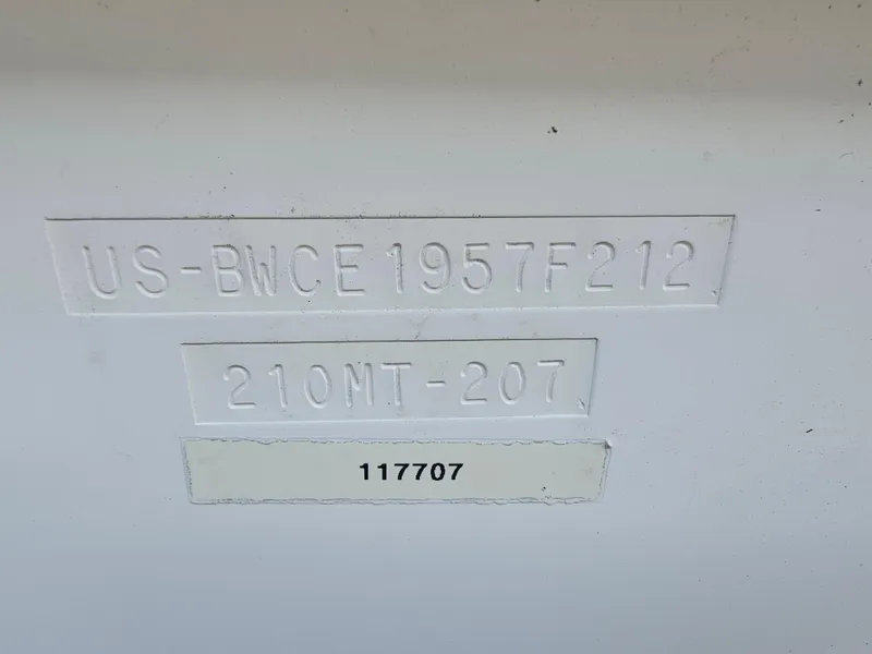 Slide: The Image of Hull identification number on a 2012 Boston Whaler 210 Montauk boat. - 11