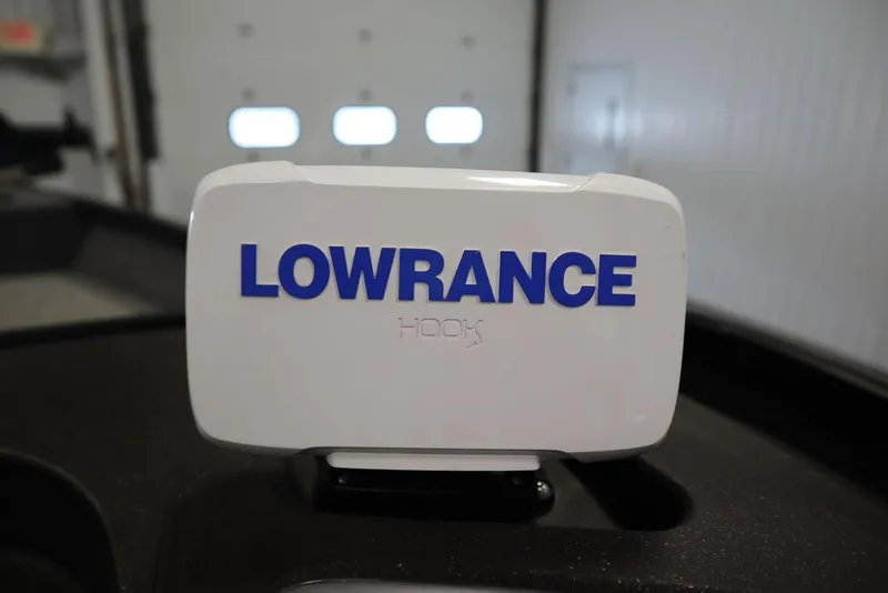 Slide: The Image of Lowrance device on 2023 Tracker V16 Pro Guide WT boat dashboard. - 23