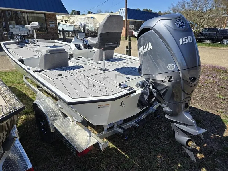 Slide: The Image of 2025 Avid 20 Vertex boat with Yamaha 150 engine on trailer. - 6