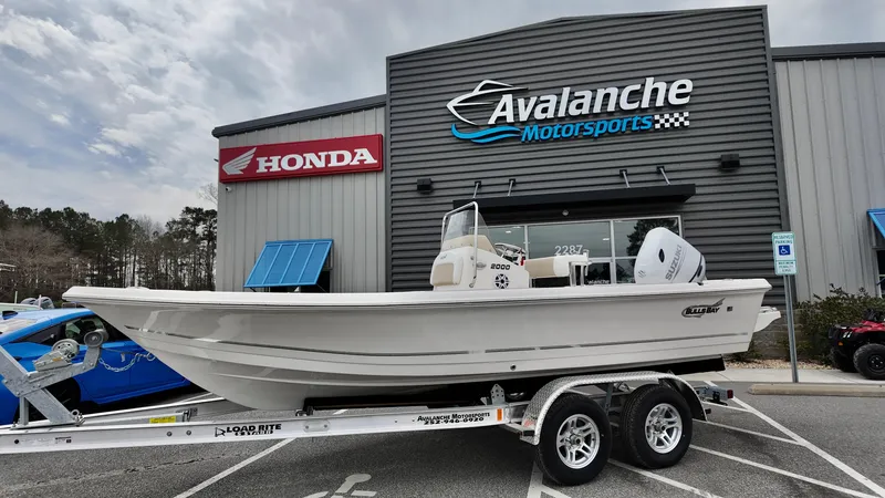 The Image of 2025 Bulls Bay 2000 boat on trailer at Avalanche Motorsports dealership. - 1