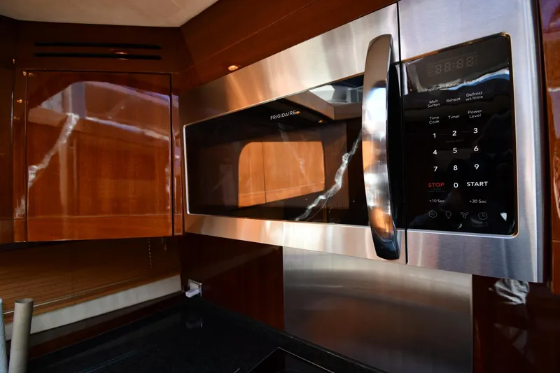 Slide: The Image of Modern kitchen with stainless steel microwave in 2008 Savannah 54 EXPRESS yacht. - 40