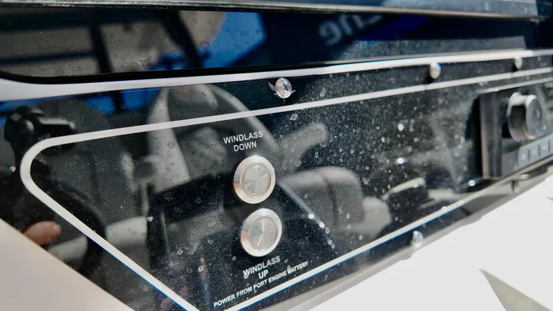 Slide: The Image of Control panel of 2025 Sea Fox 368 Commander boat with windlass buttons. - 26