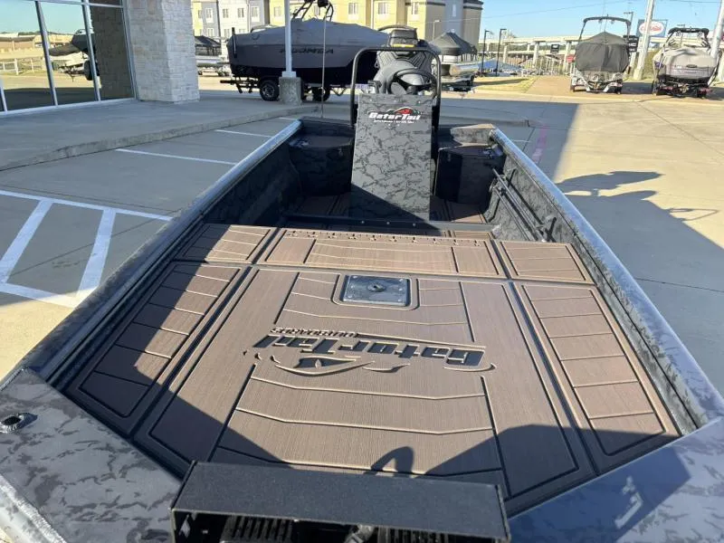 Slide: The Image of 2025 Gator Tail 18/60 Extreme Series boat with spacious deck and modern design. - 8