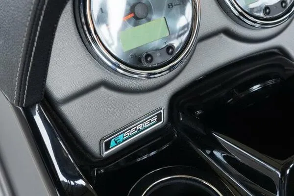Slide: The Image of Dashboard of 2016 Yamaha Boats 242 Limited S E-Series with gauges and E-Series badge. - 21