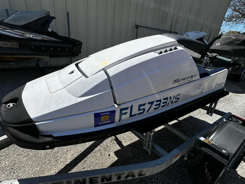 Slide: The Image of 1991 Yamaha WaveRunner Super Jet on trailer, side view, with Florida registration. - 7