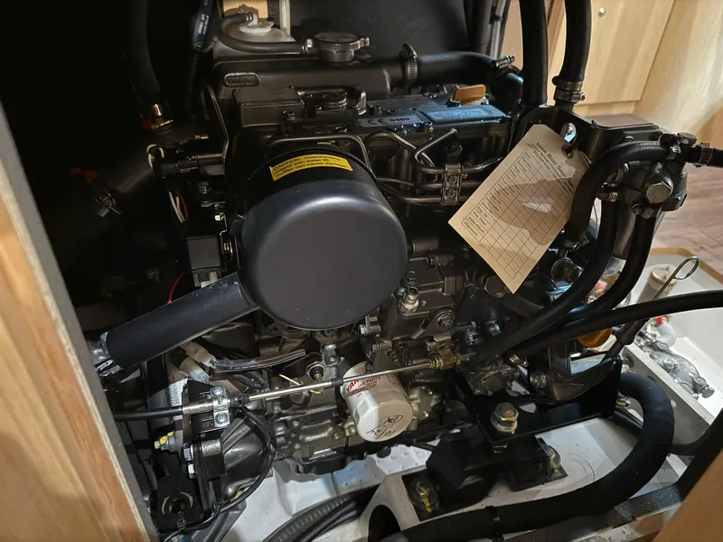 Slide: The Image of Engine compartment of a 2017 Beneteau Oceanis 38.1 sailboat. - 23