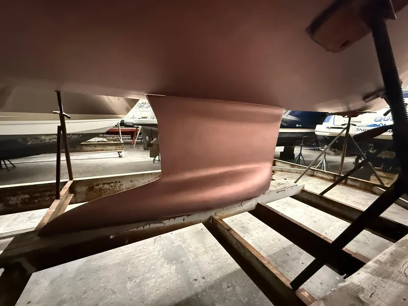 Slide: The Image of Beneteau Oceanis 38.1 keel in dry dock, 2017 model. - 45