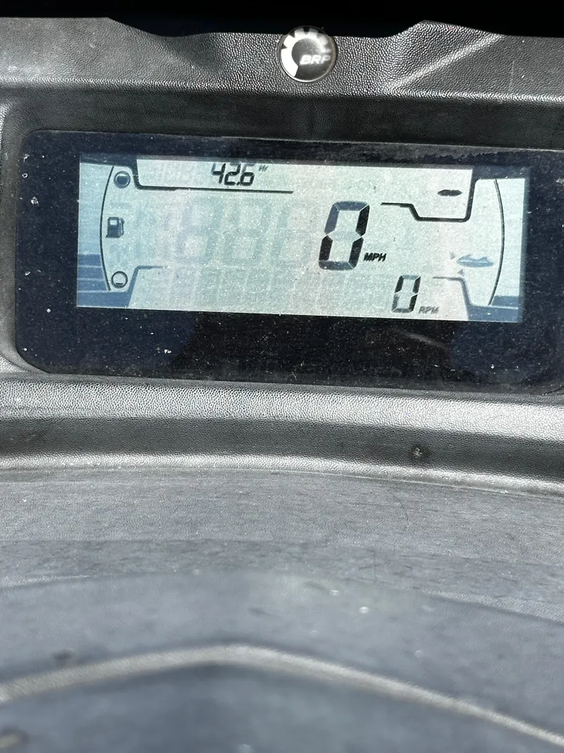 Slide: The Image of 2020 Sea-Doo GTI SE 130 dashboard displaying speed and RPM. - 5