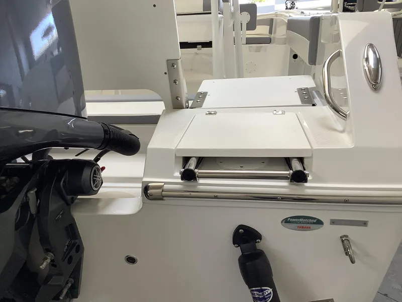 Slide: The Image of 2025 Release 210RX Center Console boat interior, featuring modern design and equipment. - 7