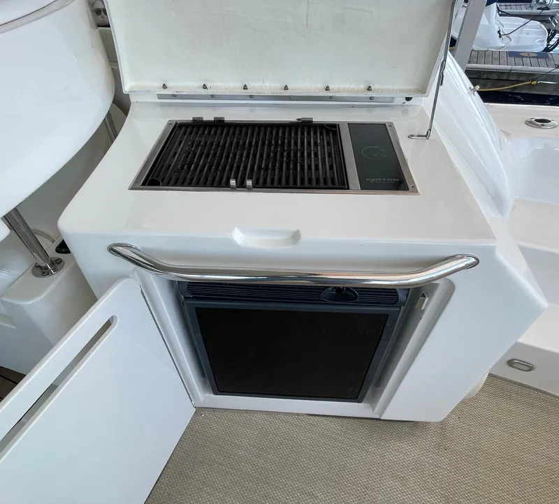 Slide: The Image of Outdoor grill and fridge on 2008 Sea Ray 550 Sundancer yacht. - 22