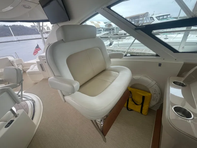 Slide: The Image of Luxurious interior of 2008 Sea Ray 550 Sundancer yacht with plush seating. - 32