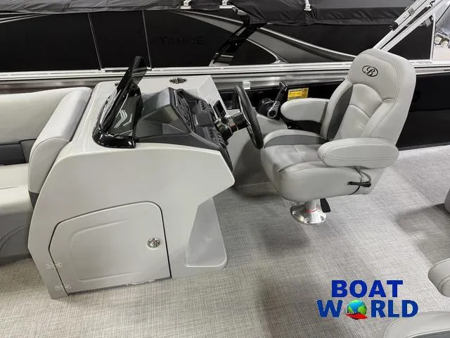 Slide: The Image of 2025 Bentley Pontoons Legacy 220 Swingback interior with Honda 4-Stroke EFI, showcased at Boat World. - 11