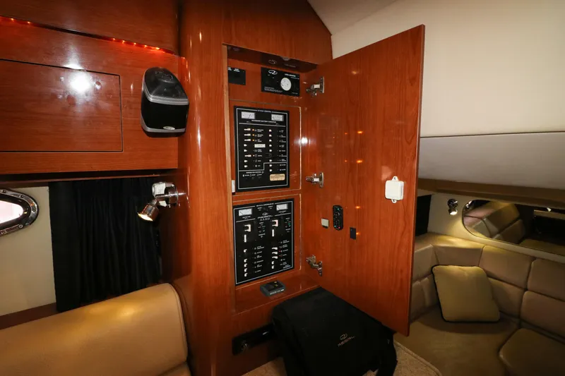 Slide: The Image of 2007 Regal Commodore 3760 IO interior with control panel and seating area. - 18