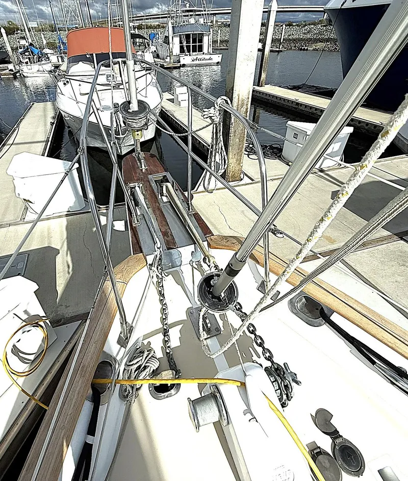 Slide: The Image of 2000 Cabo Rico Pearl Edition Anniversary Special sailboat docked at marina. - 41