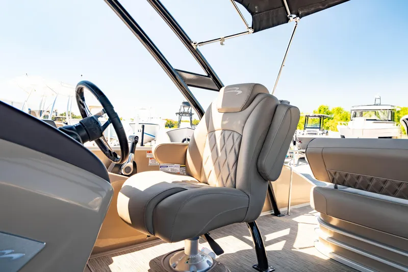 Slide: The Image of Luxurious interior of 2022 Bennington LX 24 Swingback boat with plush seating. - 20