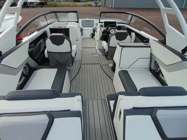 Slide: The Image of 2023 Yamaha Boats 252SD interior with sleek seating and modern design. - 7