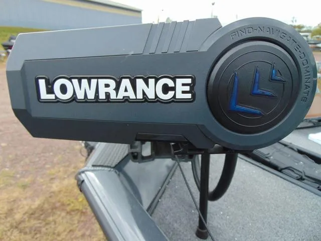 Slide: The Image of Lowrance device on 2023 Ranger RT188C boat, featuring advanced navigation technology. - 6