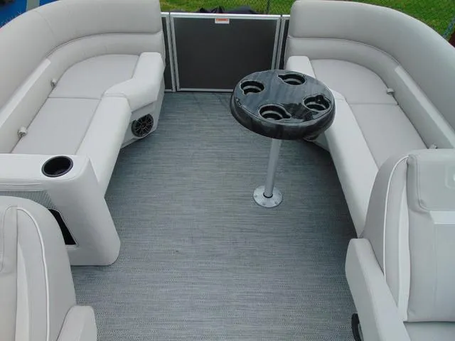 Slide: The Image of 2024 Godfrey Pontoons Xperience 2286 SBX with spacious seating and modern design. - 5