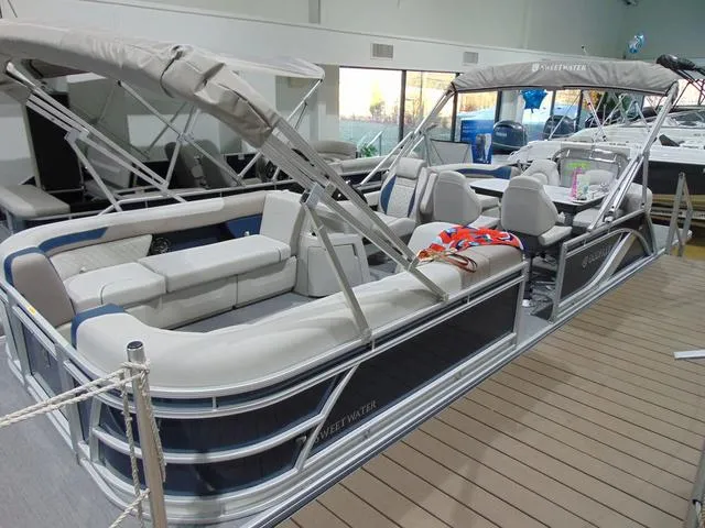 The Image of 2025 Godfrey Pontoons Sweetwater 2286 MT interior with spacious seating and modern design. - 1