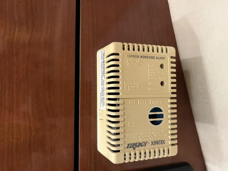 Slide: The Image of Carbon monoxide alarm on 2003 Sea Ray 360 Sundancer boat interior. - 21