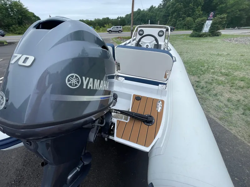 Slide: The Image of 2025 AB Inflatables Alumina 13 ALX boat with sleek design and modern features. - 4
