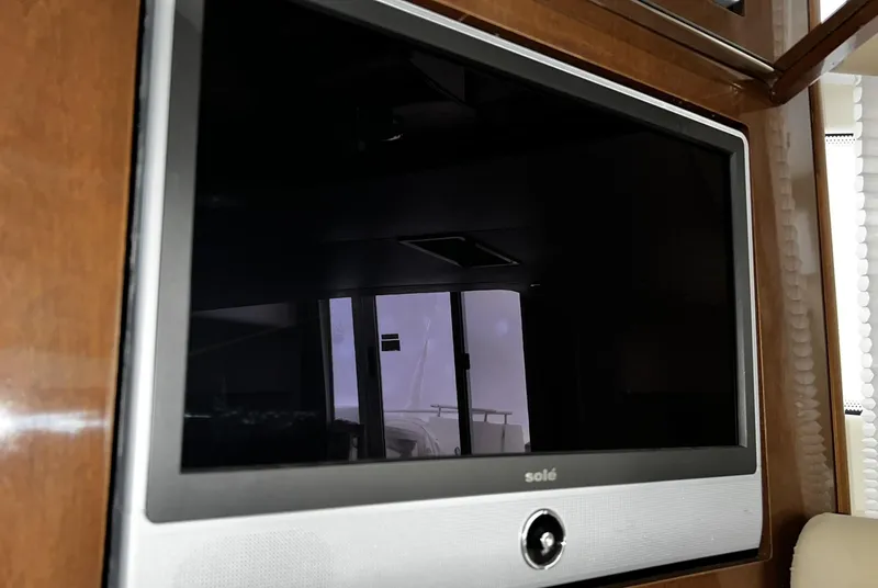 Slide: The Image of Flat-screen TV inside 2008 Carver 36 Mariner yacht, mounted on wooden panel. - 15