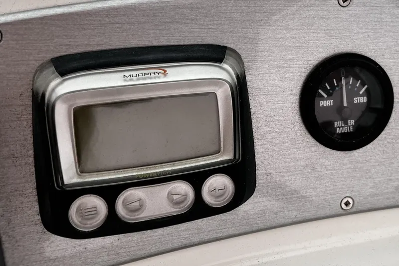 Slide: The Image of Control panel of 2008 Carver 36 Mariner with Murphy display and rudder angle gauge. - 31