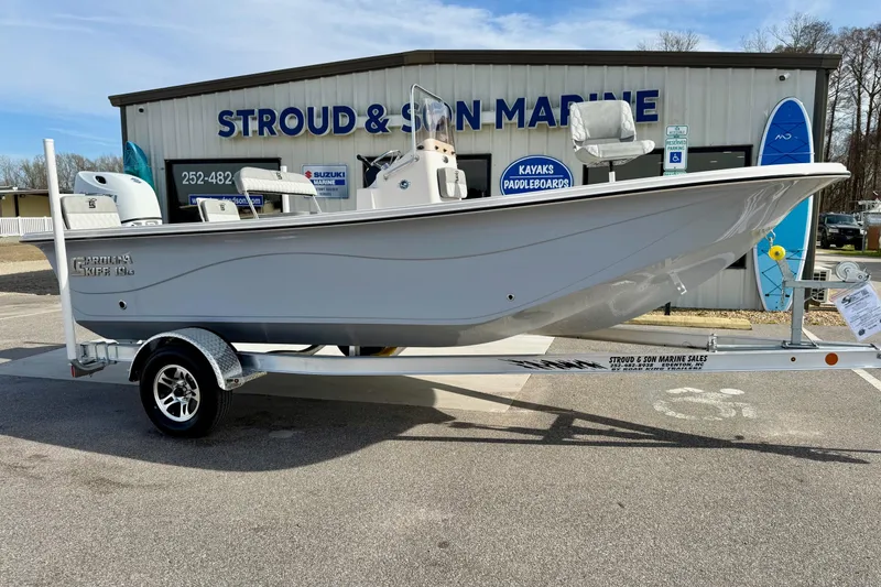 The Image of 2025 Carolina Skiff 19 LS boat on trailer at Stroud & Son Marine. - 1