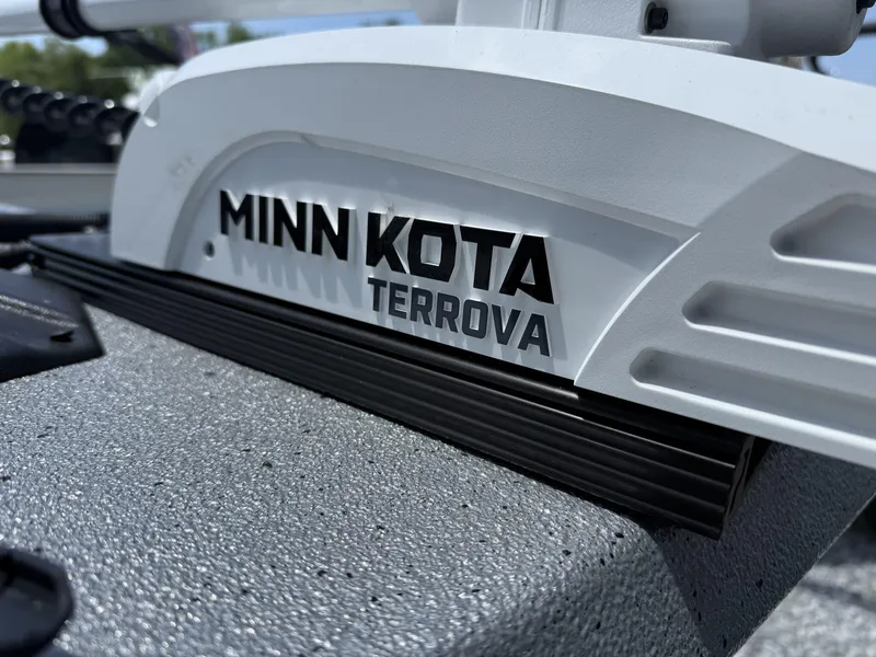 Slide: The Image of Minn Kota Terrova motor on 2025 Xpress Hyper-Lift Series H22B boat. - 3