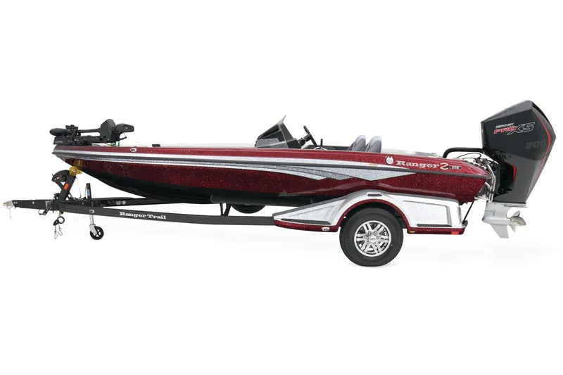 Slide: The Image of 2025 Ranger Z518 Cup-Equipped boat with Garmin equipment at year-end clearance event. - 5